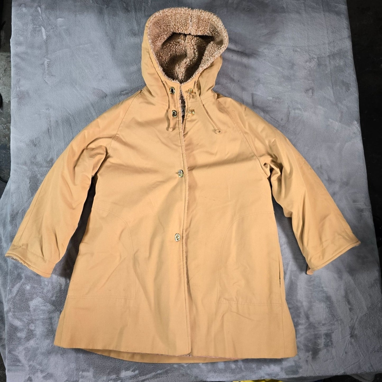 Vintage 1970s Bonnie Cashin Weatherproof for Russ Taylor Hooded Car Coat (XXL)