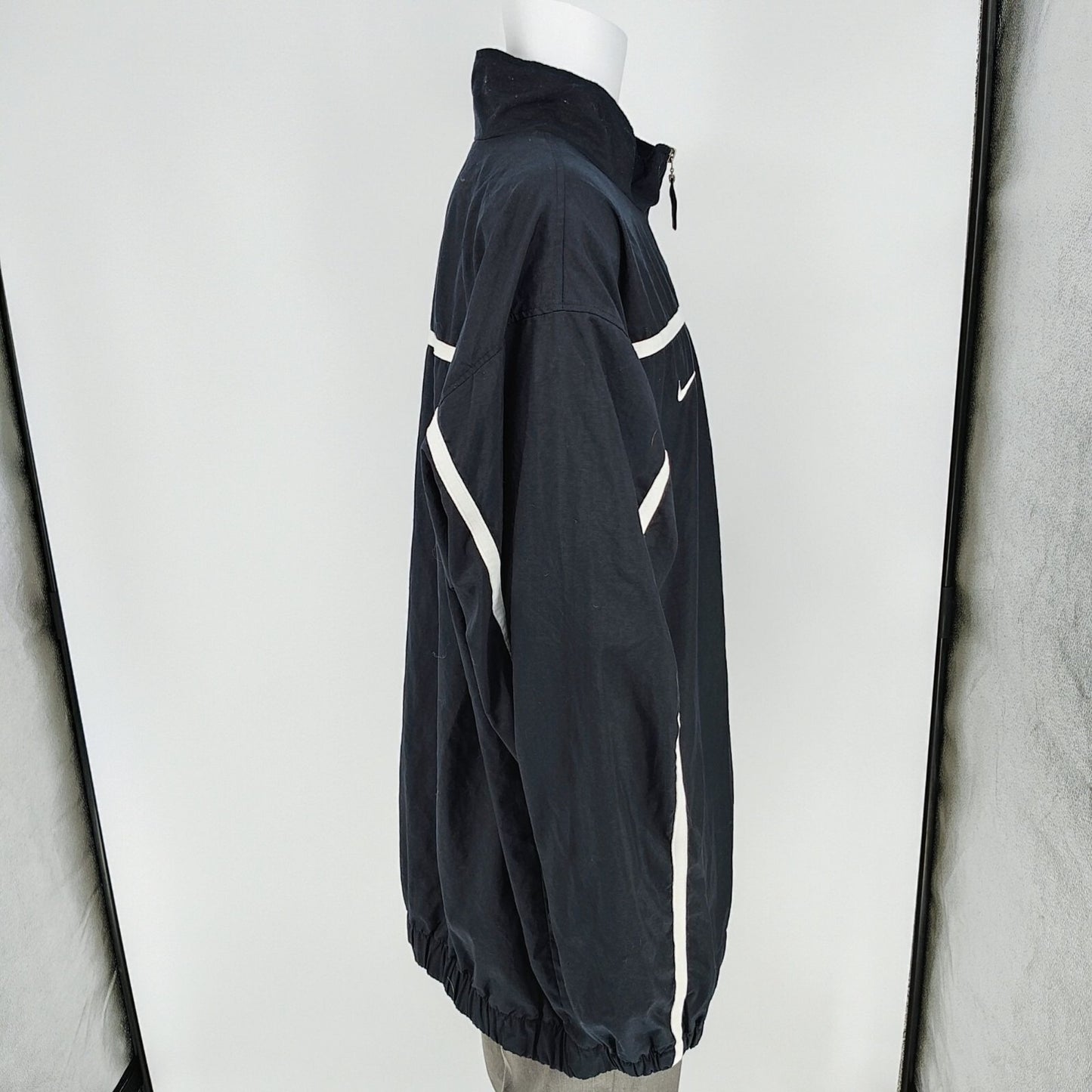 Nike Team "Western Basketball" Black & White Full-Zip Windbreaker Jacket (3XL)