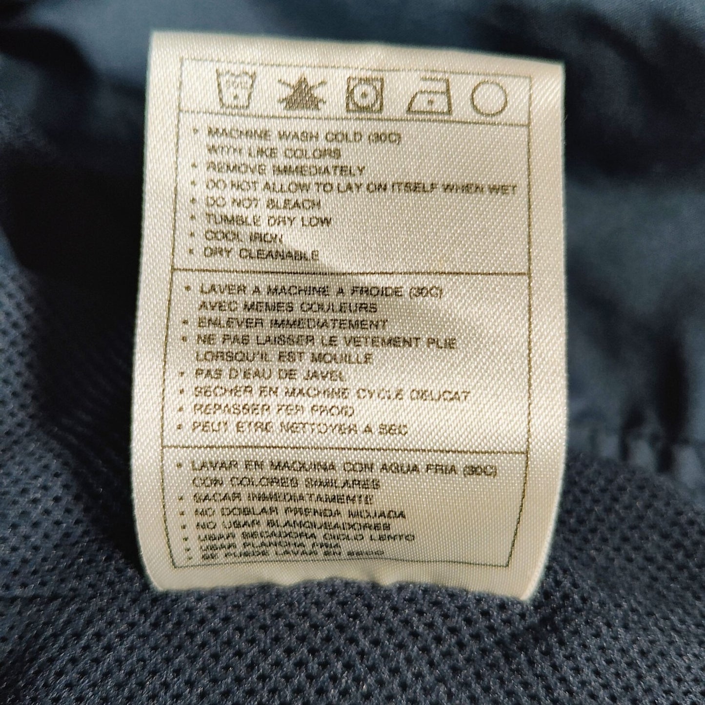 Nike Mens Blue Mesh-Lined Full-Zip Three Pocket Windbreaker Jacket (Medium)