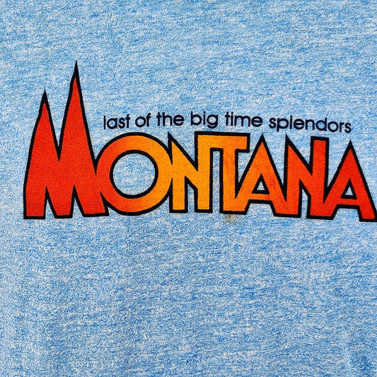Vintage 1970s Montana "Last of the Big Time Splendors" Ringer T-Shirt (M)