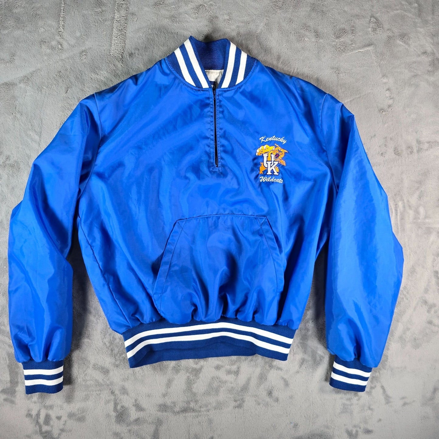Vintage 1990s Holloway Kentucky Wildcats Nylon Quarter-Zip Pullover Jacket (XL)
