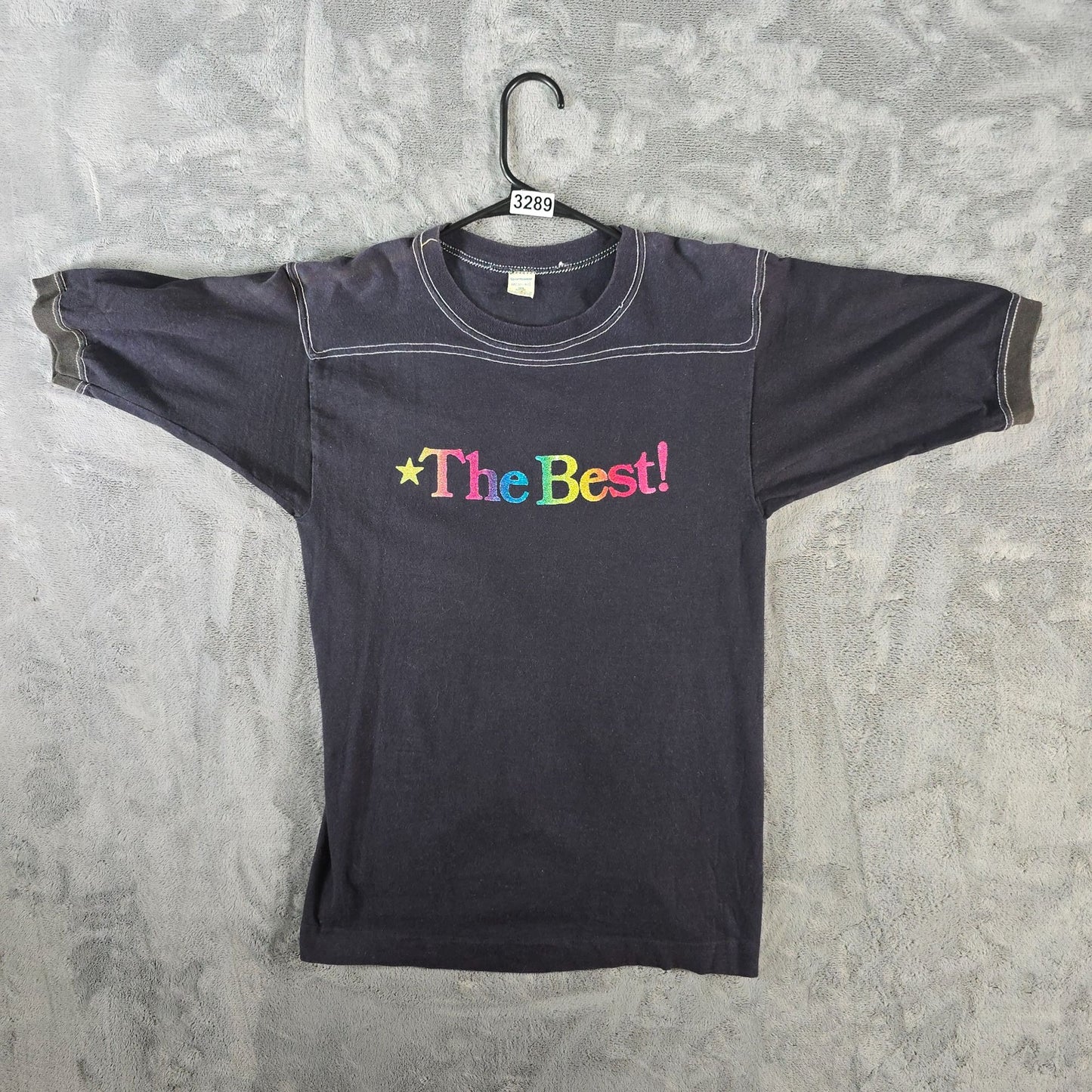 Vintage 1970s Sportswear "The Best!"/"Wanda Big Red" Glitter Iron On T-Shirt (S)