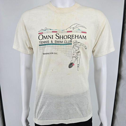 Vintage 1980s Omni Shoreham Tennis & Swim Club Washington D.C. T-Shirt (M/L)