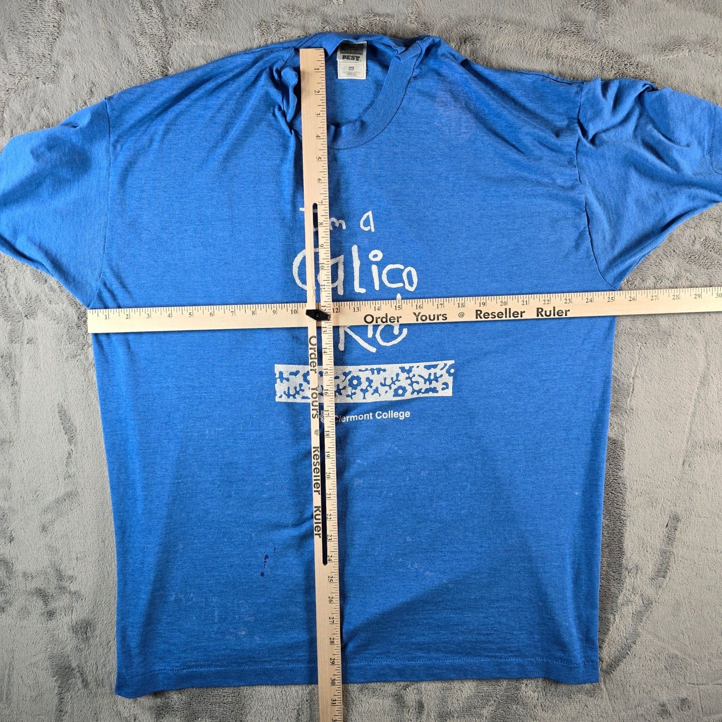 Vintage 1990s FOTL UC Clermont College Ohio "I'm a Calico Kid" T-Shirt (2XL)