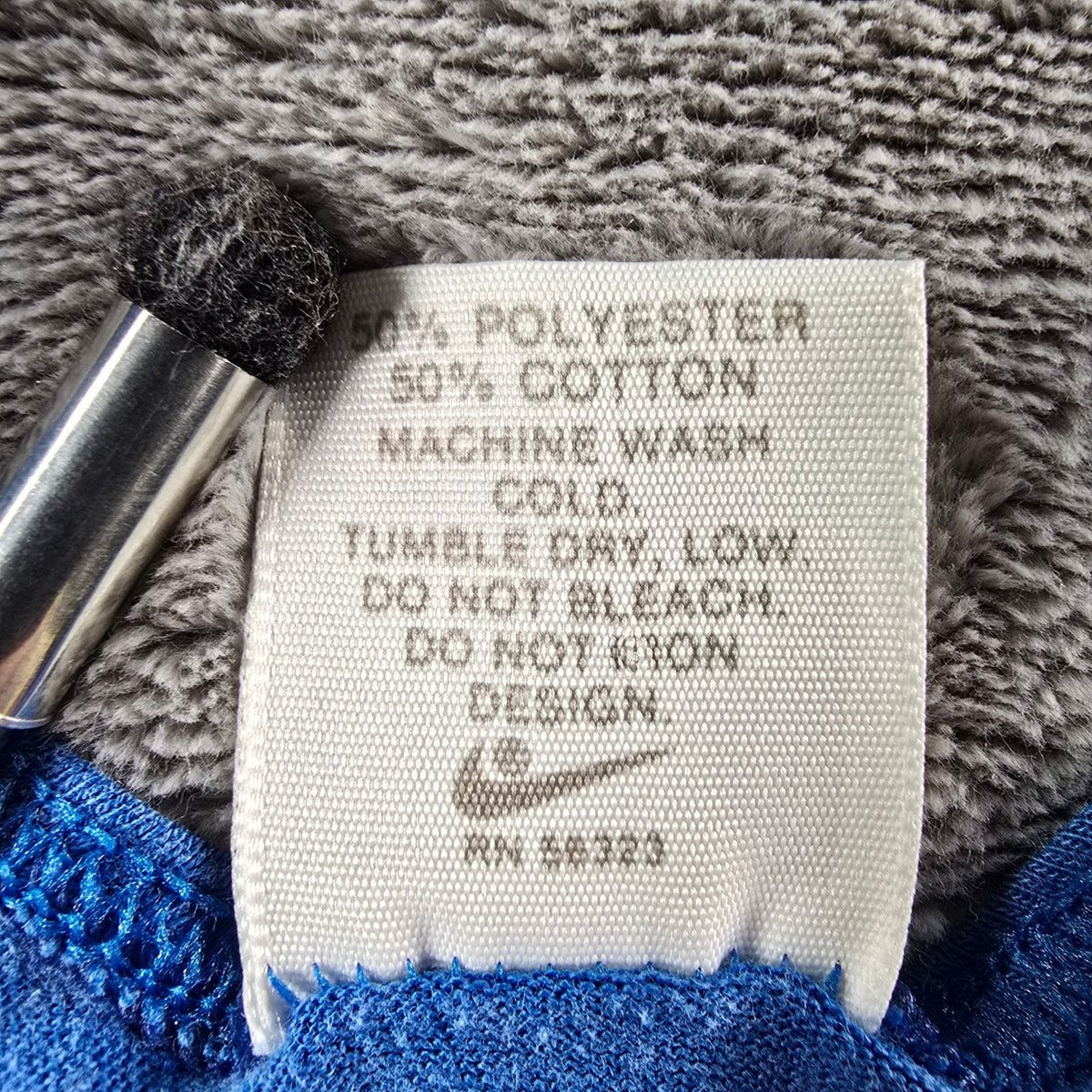 Vintage Early 1990s Nike Gray Tag Made in USA Blue Racerback Tank Top (M)