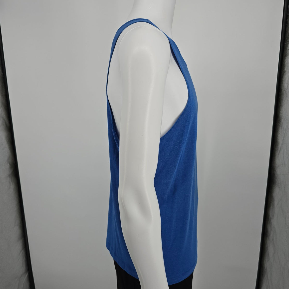 Vintage Early 1990s Nike Gray Tag Made in USA Blue Racerback Tank Top (M)