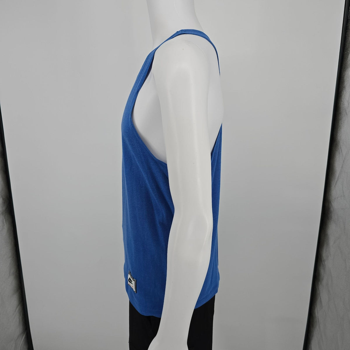 Vintage Early 1990s Nike Gray Tag Made in USA Blue Racerback Tank Top (M)