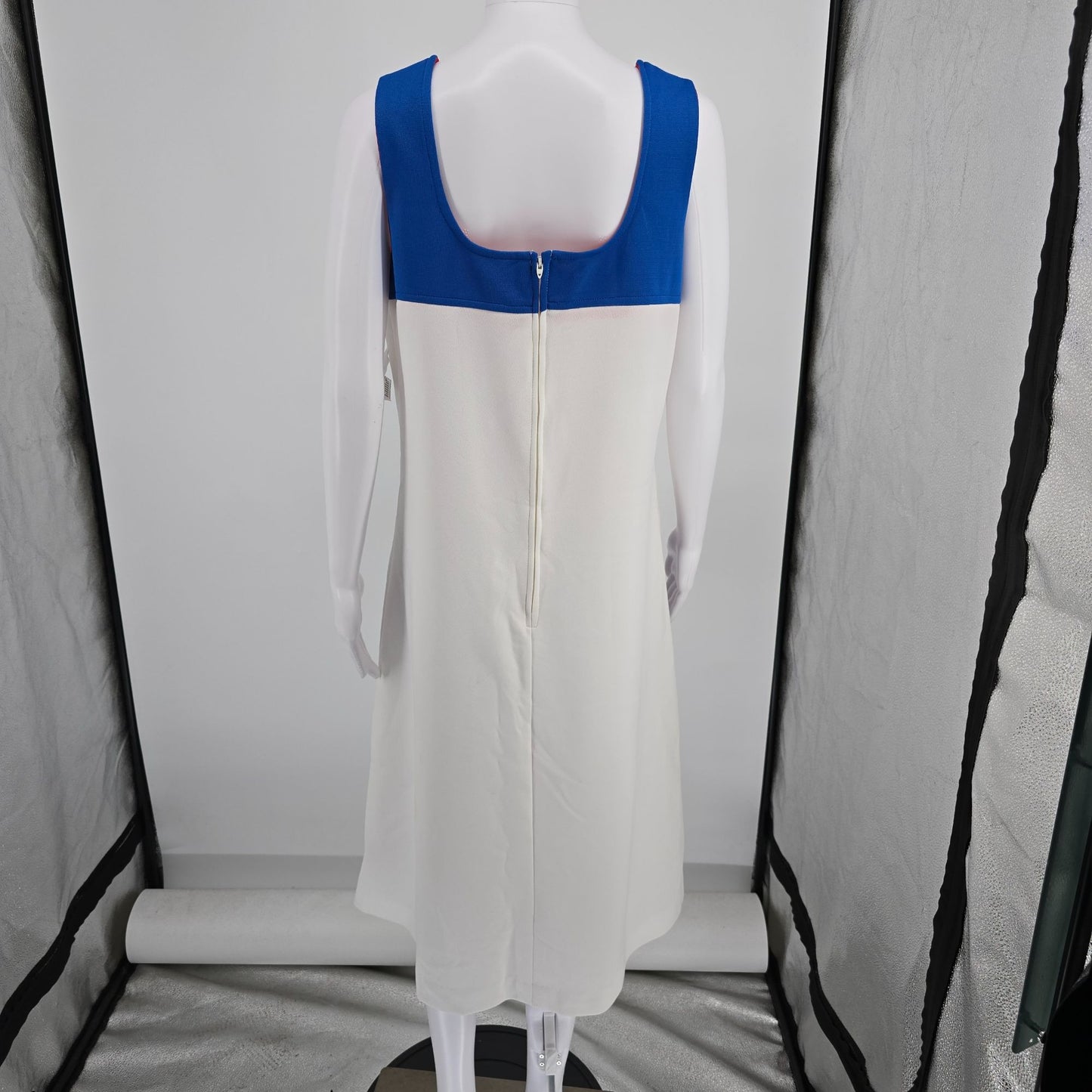 Vintage 1970s Flutterbye Apple Applique A-Line Knit Midi Teacher Dress (L)
