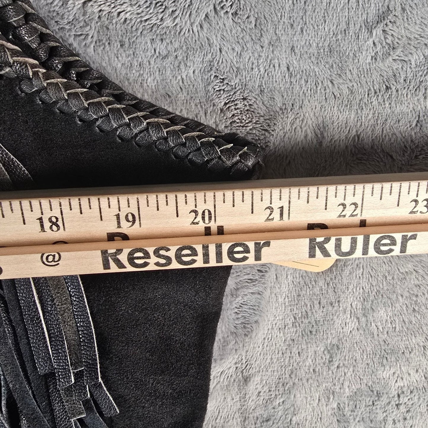 Vintage 1990s First Genuine Leather Men's Suede Beaded/Fringe Western Vest (M)