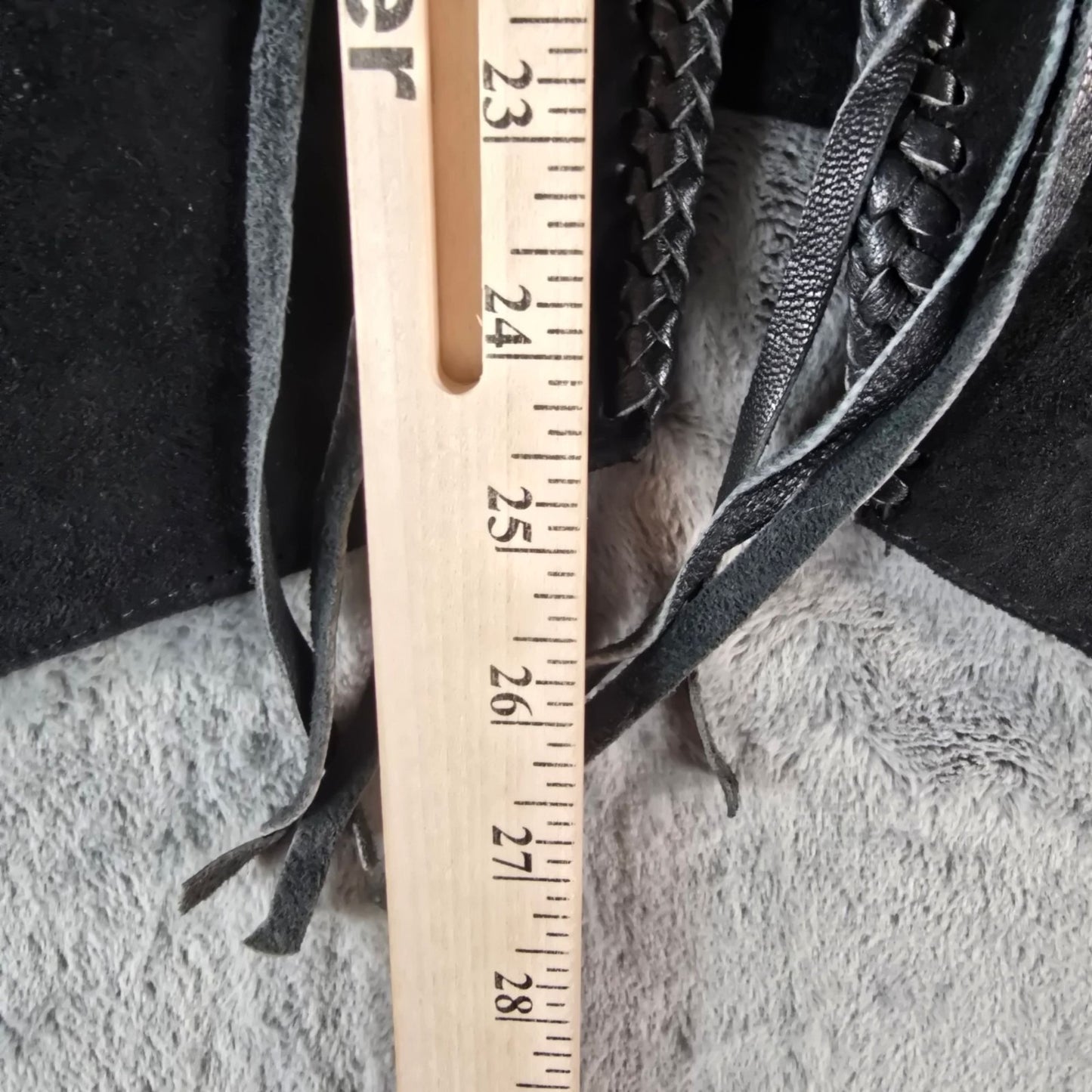 Vintage 1990s First Genuine Leather Men's Suede Beaded/Fringe Western Vest (M)