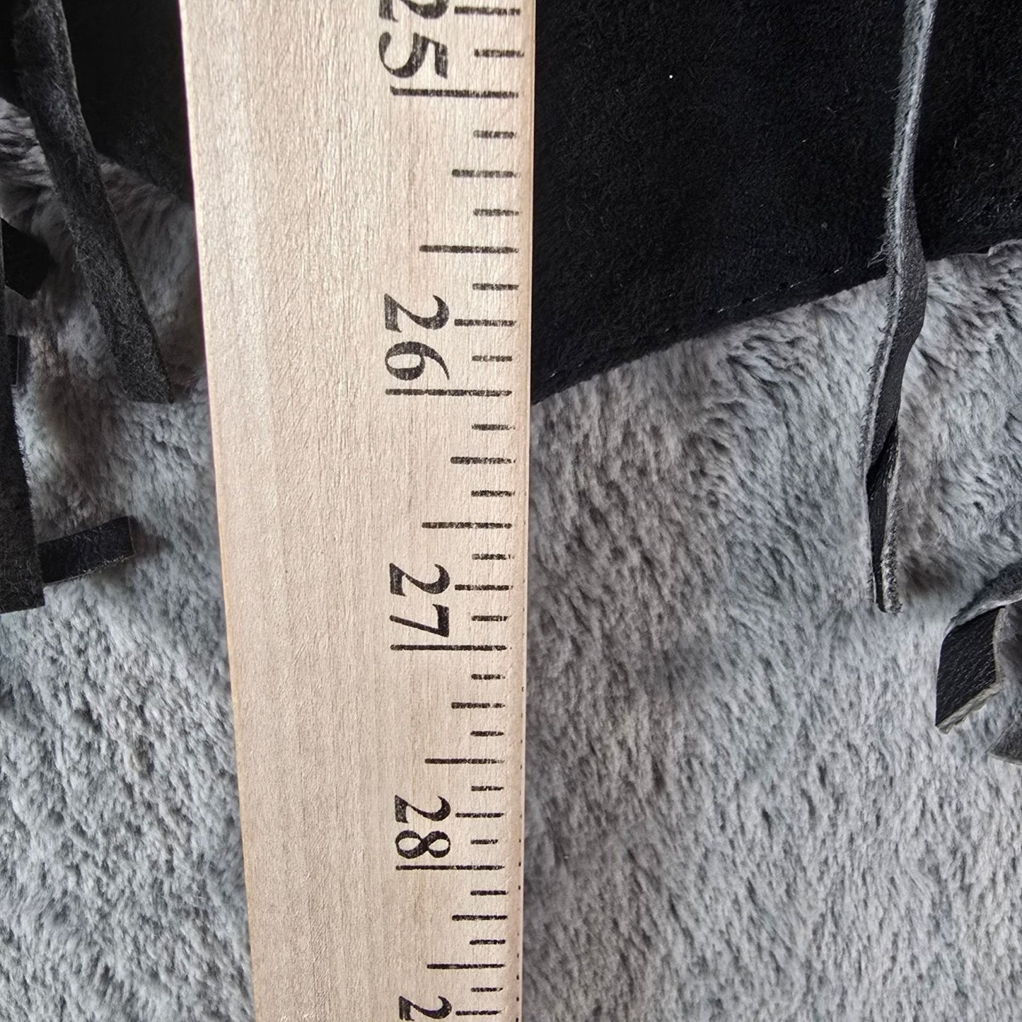 Vintage 1990s First Genuine Leather Men's Suede Beaded/Fringe Western Vest (M)