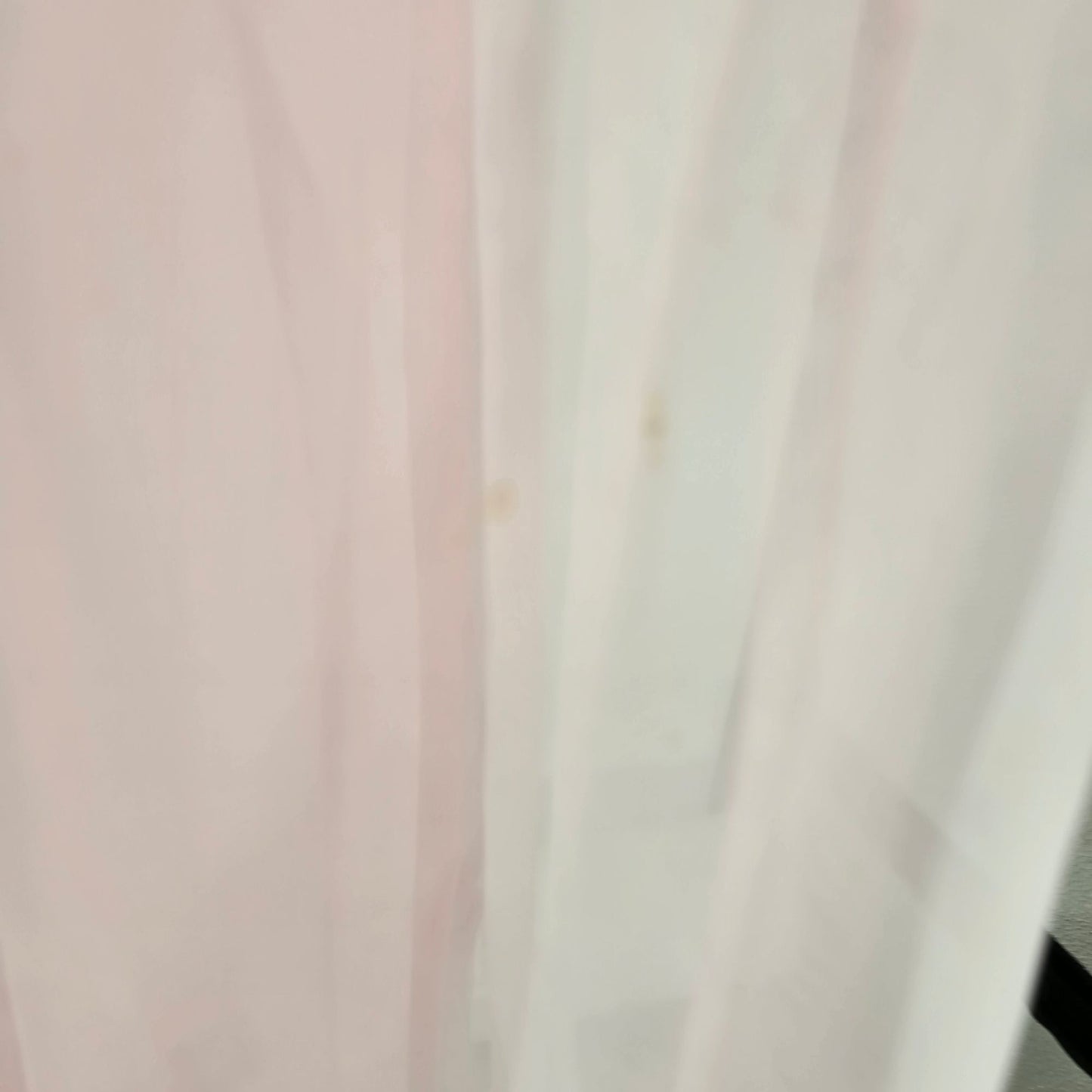 Vintage 1970s Light Pink Lace Neck Sheer Sleave Prairie Maxi Dress (Size 2/XS)