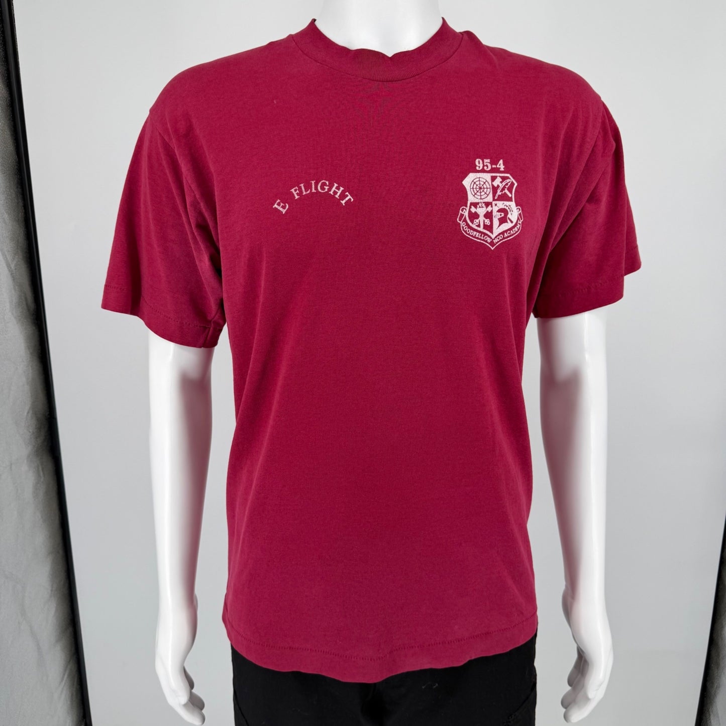 Vintage 1995 Goodfellow Air Force Base NCO Academy 95.4 E Flight T-Shirt (L)