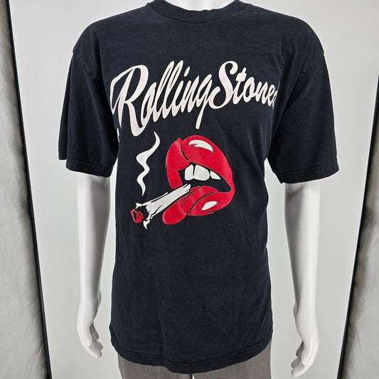 Vintage Y2K Pro 5 "Rolling Stoned" Black Graphic Parody T-Shirt (L) *Holes
