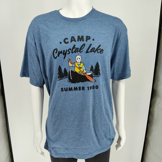 Camp Crystal Lake Summer 1980 Friday the 13th Jason in Canoe T-Shirt (2XL)