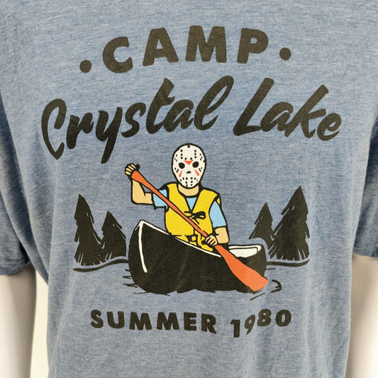 Camp Crystal Lake Summer 1980 Friday the 13th Jason in Canoe T-Shirt (2XL)