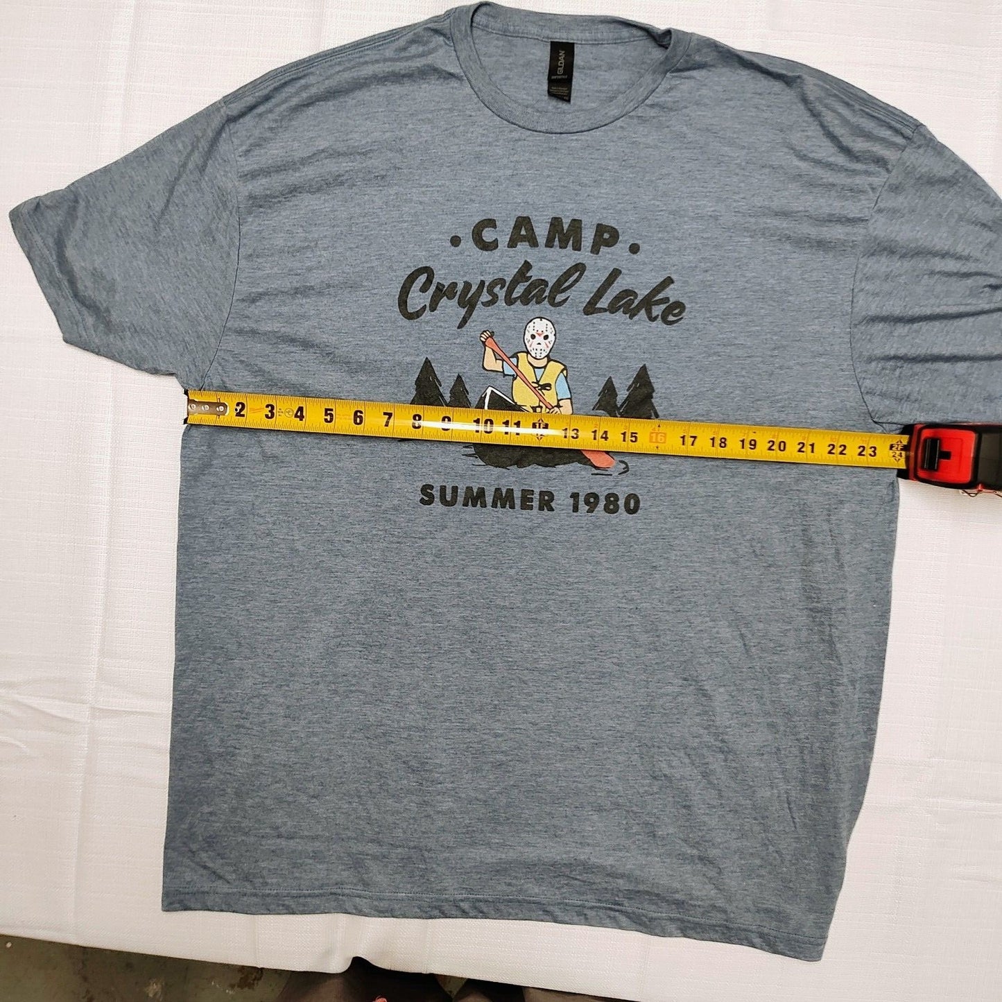 Camp Crystal Lake Summer 1980 Friday the 13th Jason in Canoe T-Shirt (2XL)