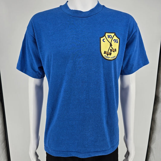 Vintage 1990s Boy Scouts of American Camp Hood 1995 Franklin Ohio T-Shirt (L)
