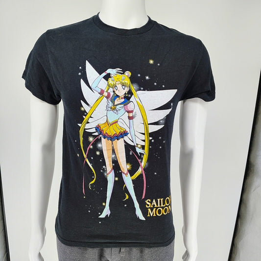 Sailor Moon Naoko Takeuchi Anime Black Graphic T-Shirt (Small)