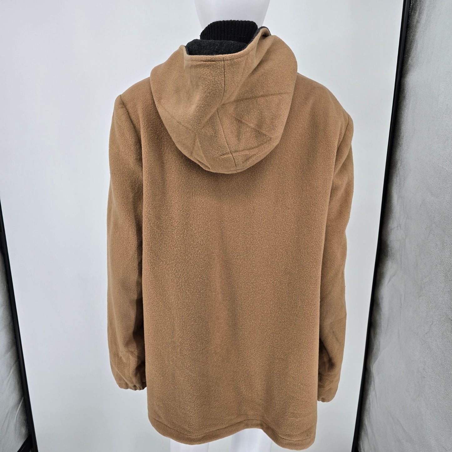 Vintage 1990s Mackintosh Vestcoat Women's Hooded Double-Layer Wool Coat (L)