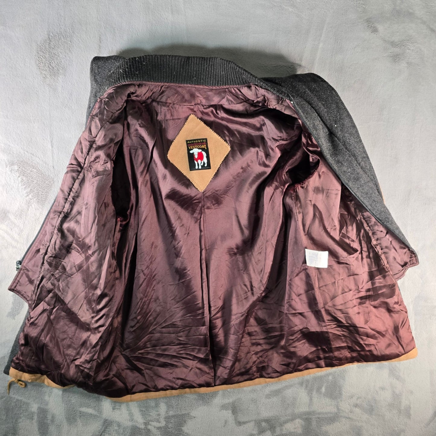 Vintage 1990s Mackintosh Vestcoat Women's Hooded Double-Layer Wool Coat (L)