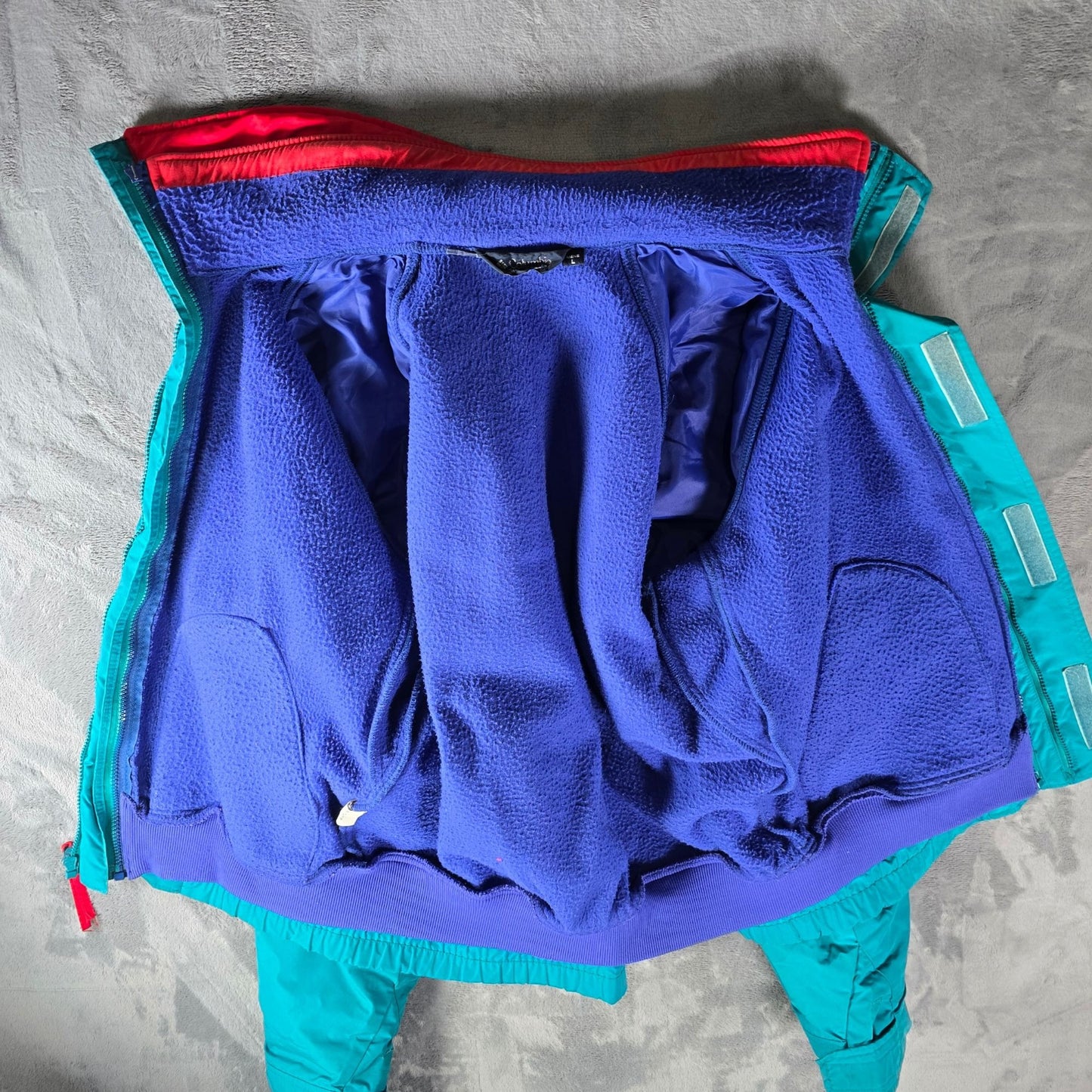 Vintage 1990s Columbia Sportswear Teal Bugaboo 3-in-1 Interchange Jacket (L)