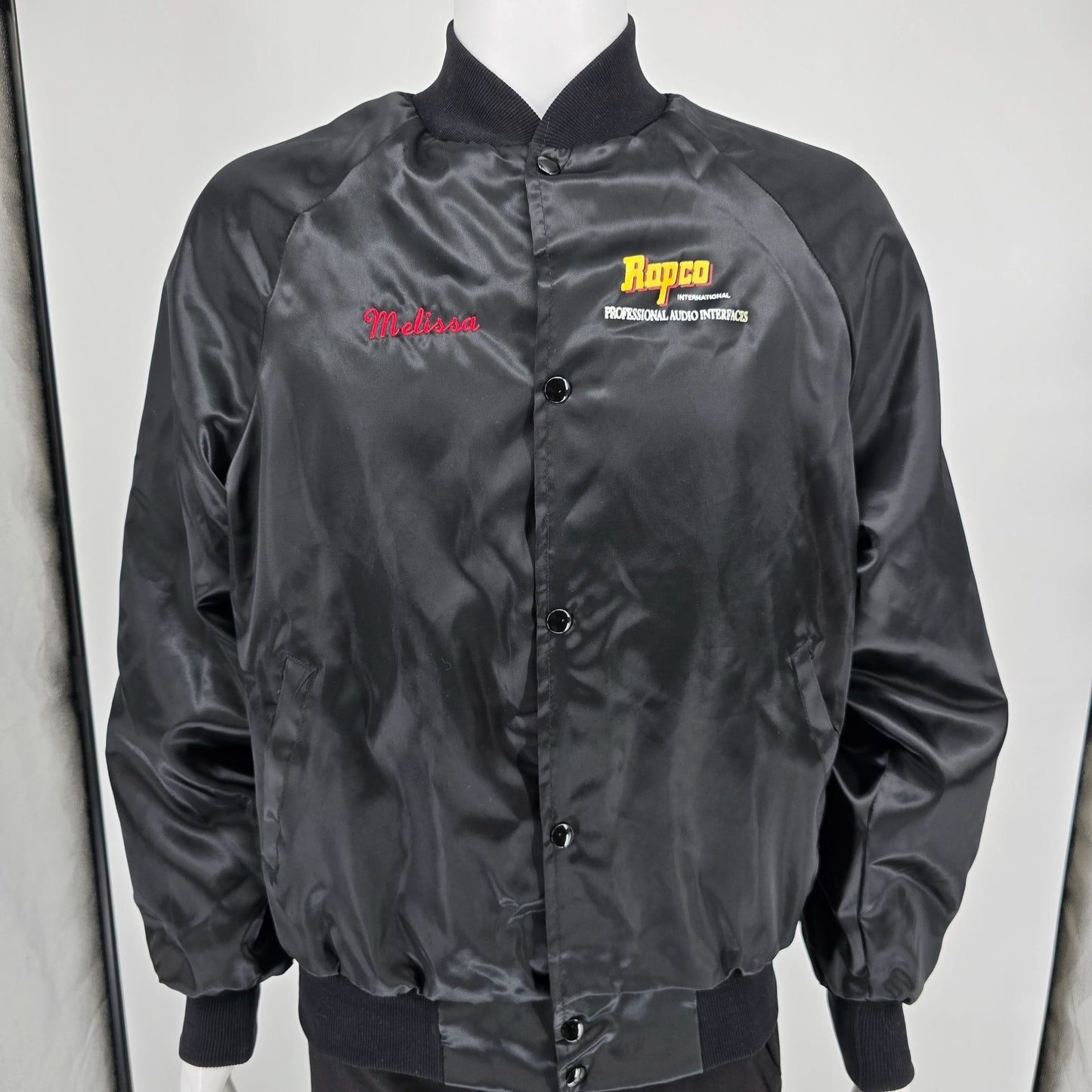 Vintage 1990s Rapco International "Melissa" Nylon Satin Bomber Jacket (M/L)