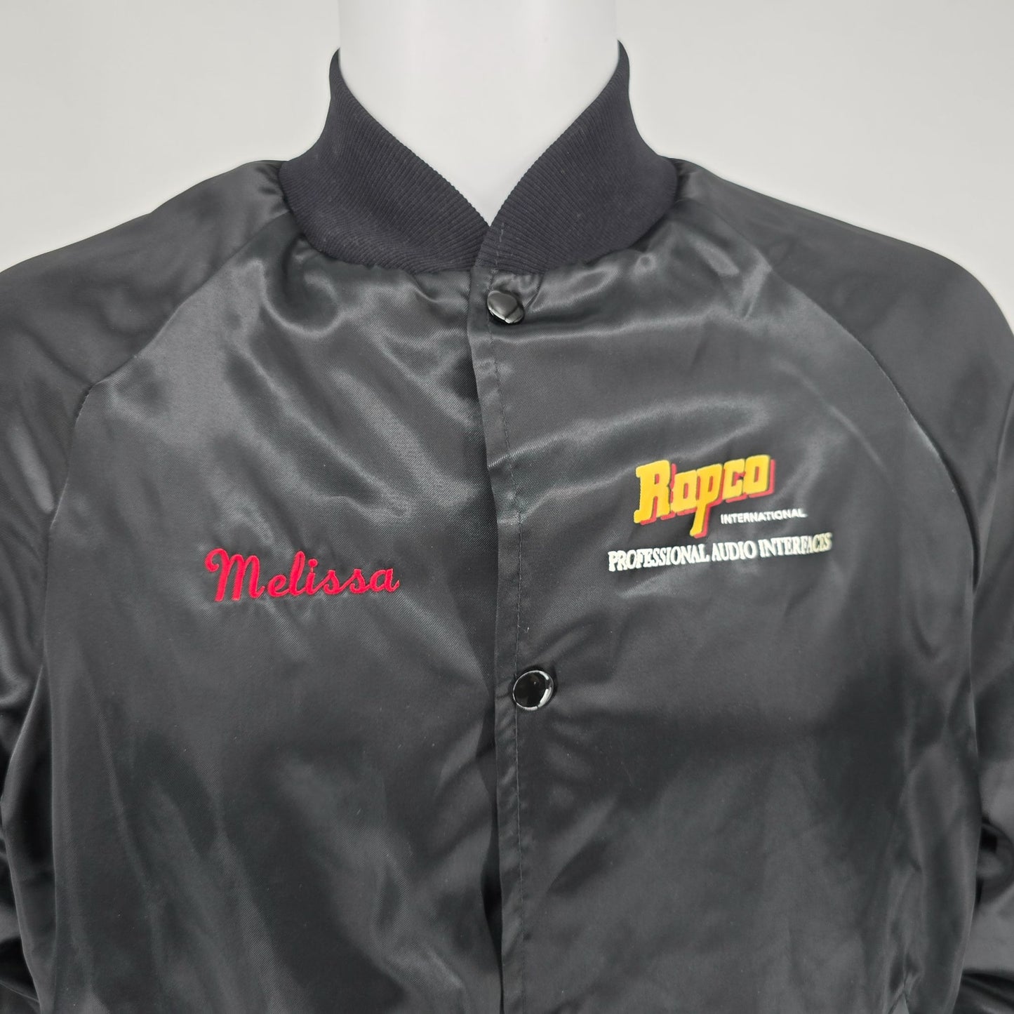 Vintage 1990s Rapco International "Melissa" Nylon Satin Bomber Jacket (M/L)