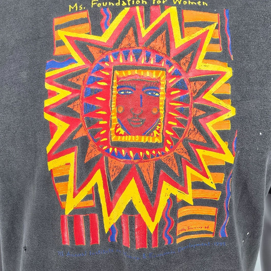 Vintage 1995 Ms. Foundation for Women 7th Annual Institute Sunburst T-Shirt (L)