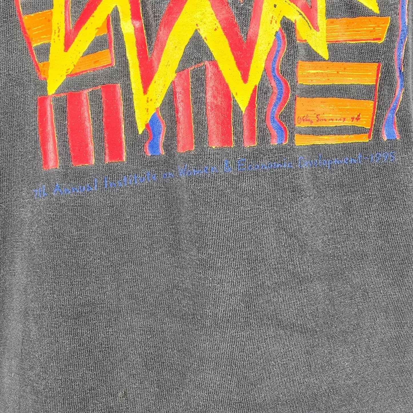 Vintage 1995 Ms. Foundation for Women 7th Annual Institute Sunburst T-Shirt (L)