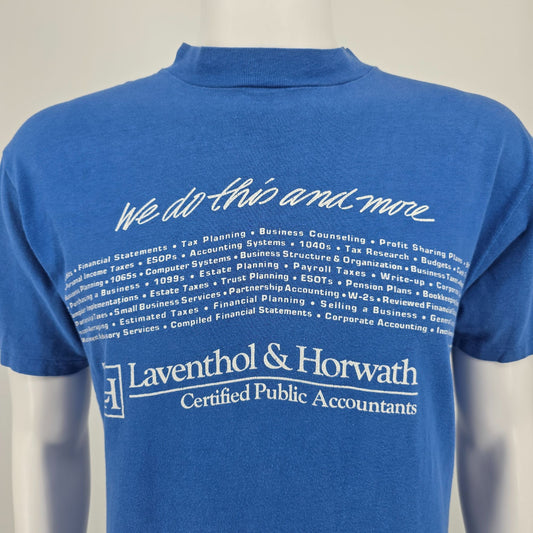 Vintage 1980s Laventhol & Horwath Certified Public Accountants CPA T-Shirt (M)
