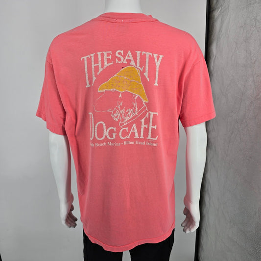 Vintage Early 1990s Salty Dog Cafe South Beach Hilton Head Island T-Shirt (L/XL)