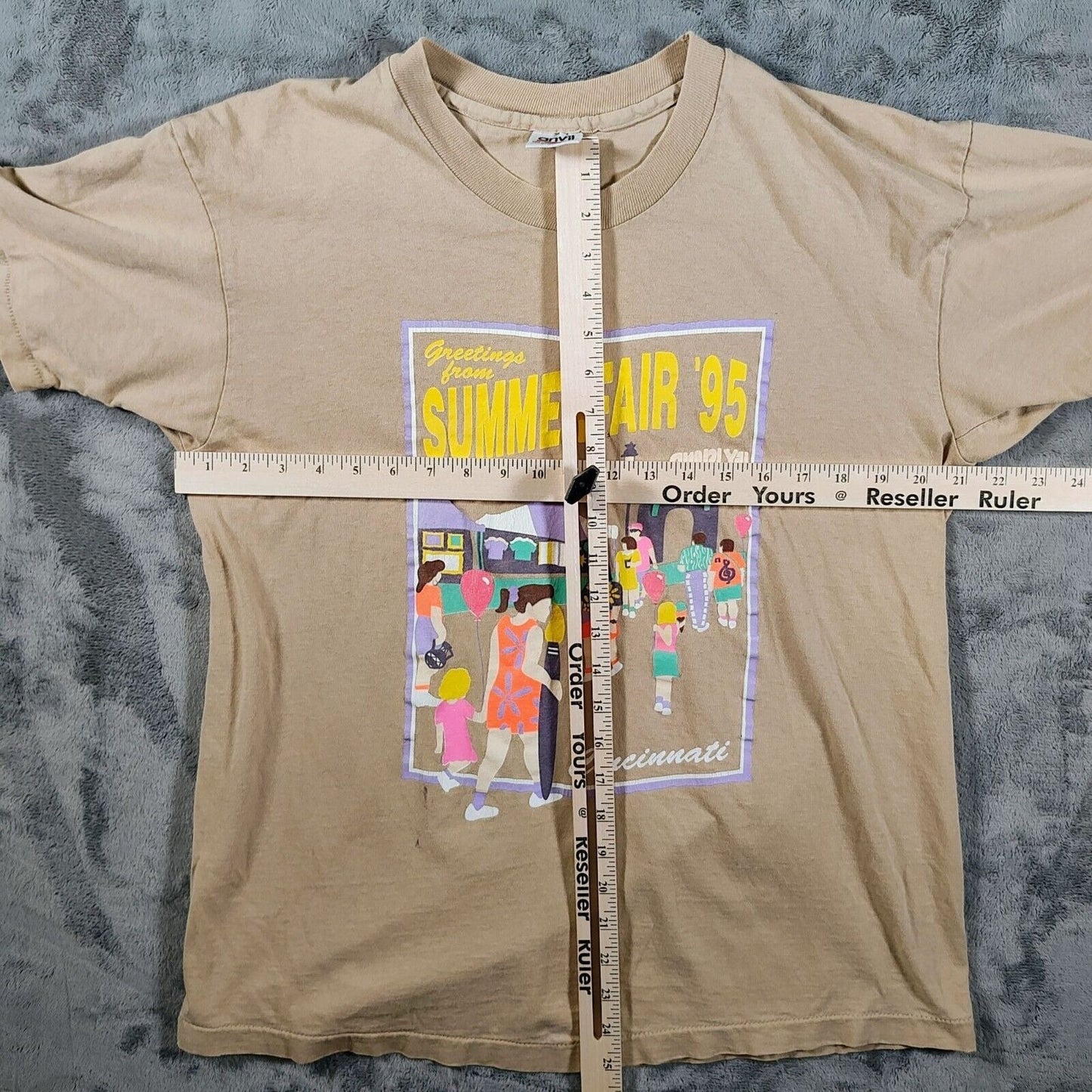 Vintage 90s Single-Stitch "Greetings From Summerfair '95 Cincinnati" T-Shirt (L)