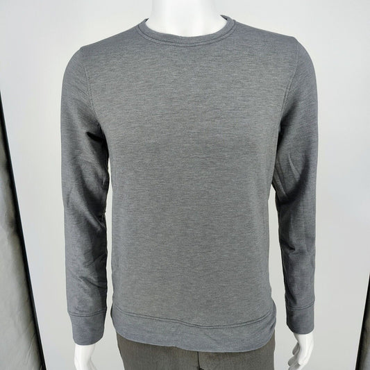 Sonoma Mens Gray Modal Blend Long-Sleeve Crewneck Sleepwear Pajama Top (Small)