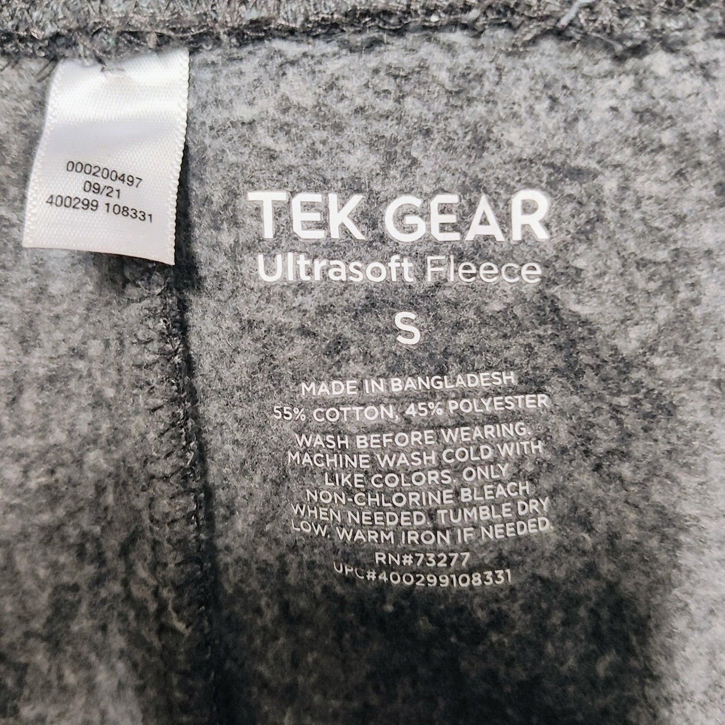 Tek Gear Gray Ultrasoft Fleece Mens Joggers (Small)