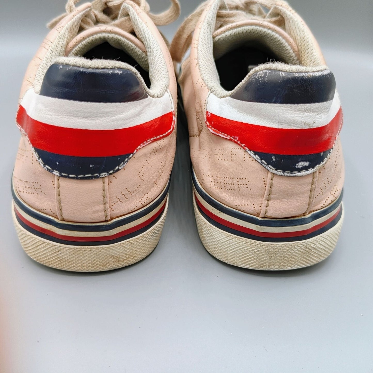 Tommy Hilfiger Women's Falcor Lingerie Pink Faux Leather Low Top Sneakers  (9M)