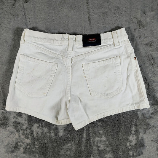 Just USA Authentic Jeanswear Women's  White Denim Shorts (M) *Fair Condition*
