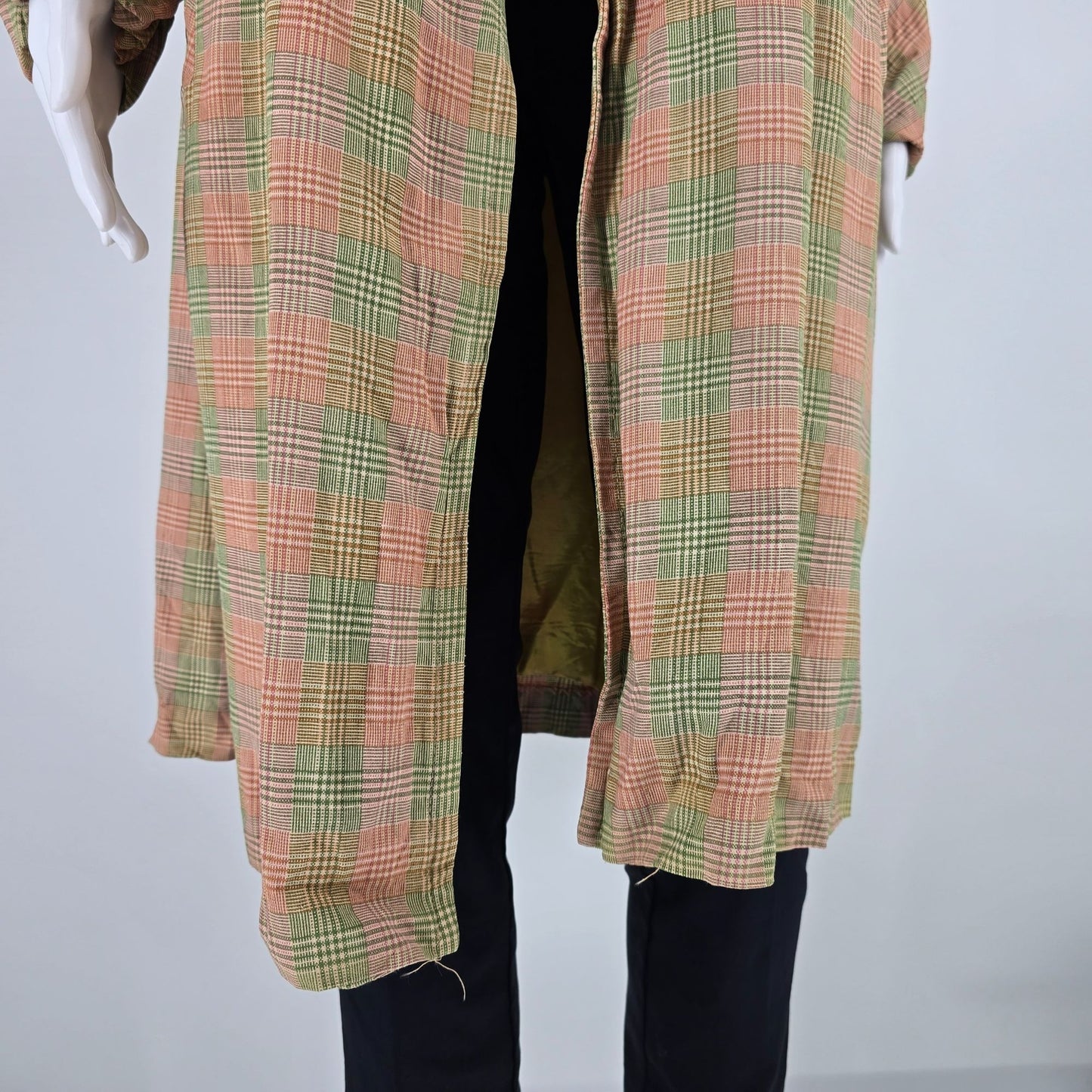 Vintage 1960s Weather Casuals Women's Pastel Glen Plaid Car Coat (M) *Fair