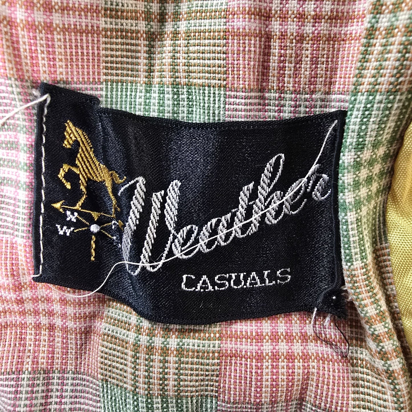 Vintage 1960s Weather Casuals Women's Pastel Glen Plaid Car Coat (M) *Fair