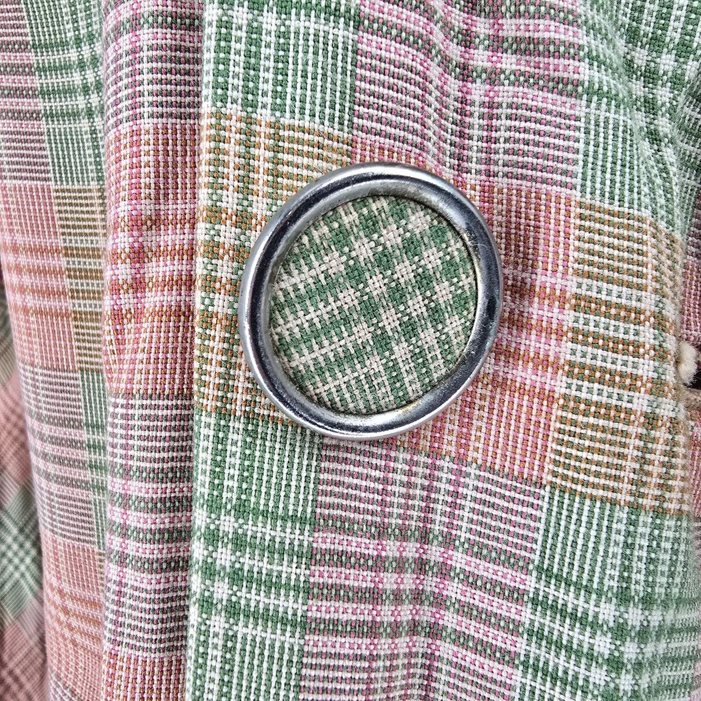 Vintage 1960s Weather Casuals Women's Pastel Glen Plaid Car Coat (M) *Fair