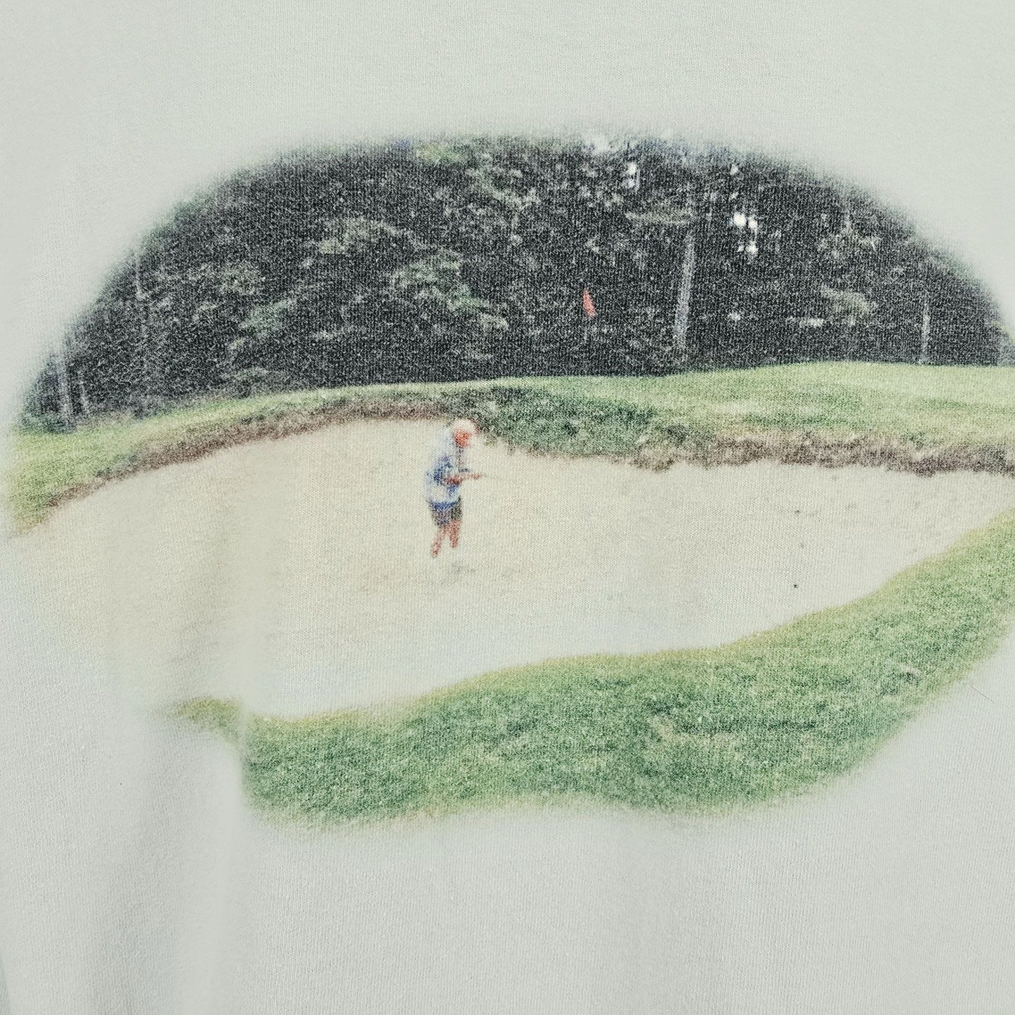 2010s Gildan Ultra Cotton Long Sleeve Sand Trap Golf Photo T-Shirt (L) *Fair