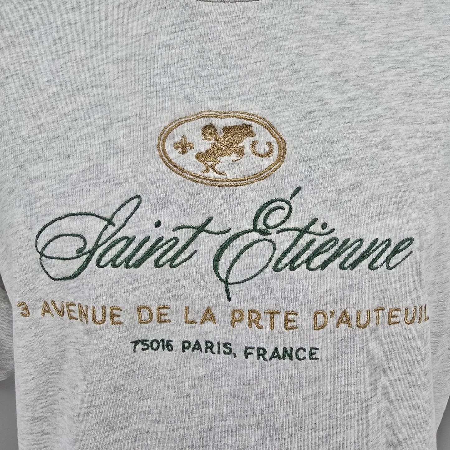 2024 Cotton On Embroidered Saint Étienne Paris France Box Fit T-Shirt (L)