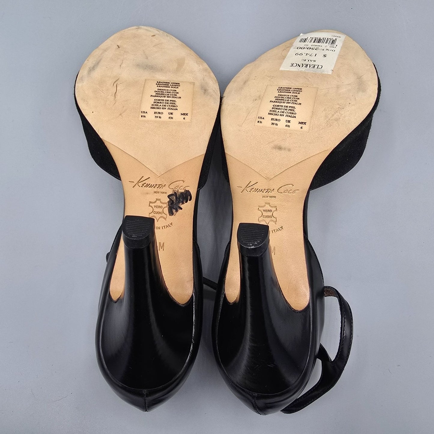2000s Kenneth Cole New York "Two 2 Tango" Made in Italy D'Orsay Heels (8.5M)