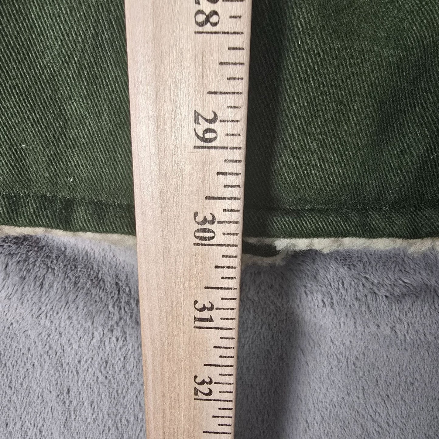 Vintage 1970s JC Penney Mens Green Sherpa-Lined Winter Western Rancher Coat (M)