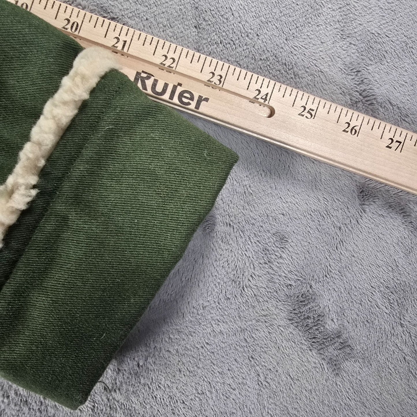 Vintage 1970s JC Penney Mens Green Sherpa-Lined Winter Western Rancher Coat (M)