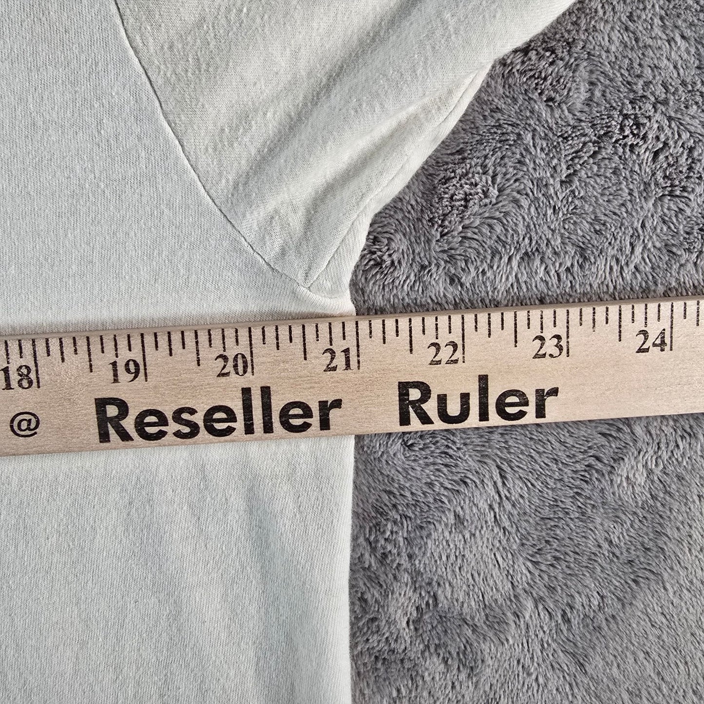 Vintage 1990s Hanes Classics Single Stitch White/Off-White Blank T-Shirt (L)