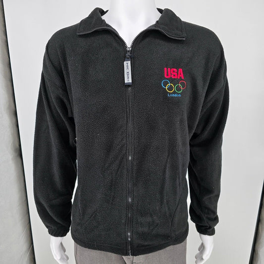 United States Olympic Committee 2012 London Olympics Black Fleece Jacket XL