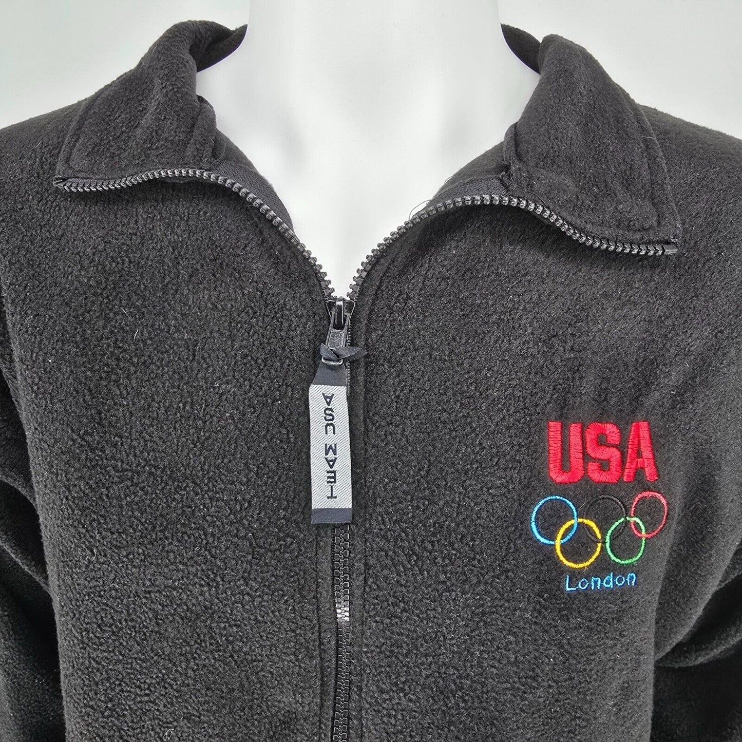 United States Olympic Committee 2012 London Olympics Black Fleece Jacket XL