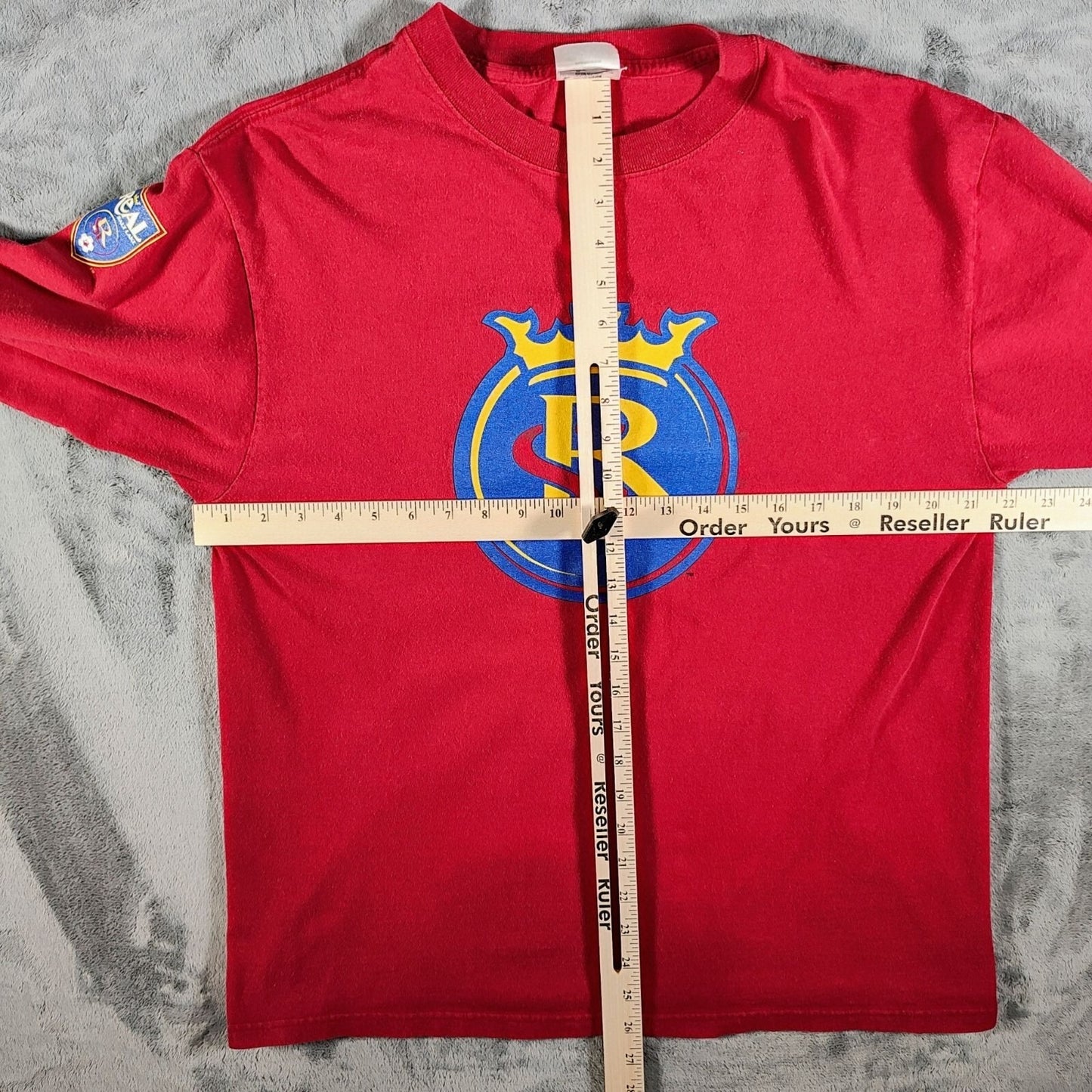 Adidas Real Salt Lake Logo Major League Soccer Red Long Sleeve Graphic Shirt (M)