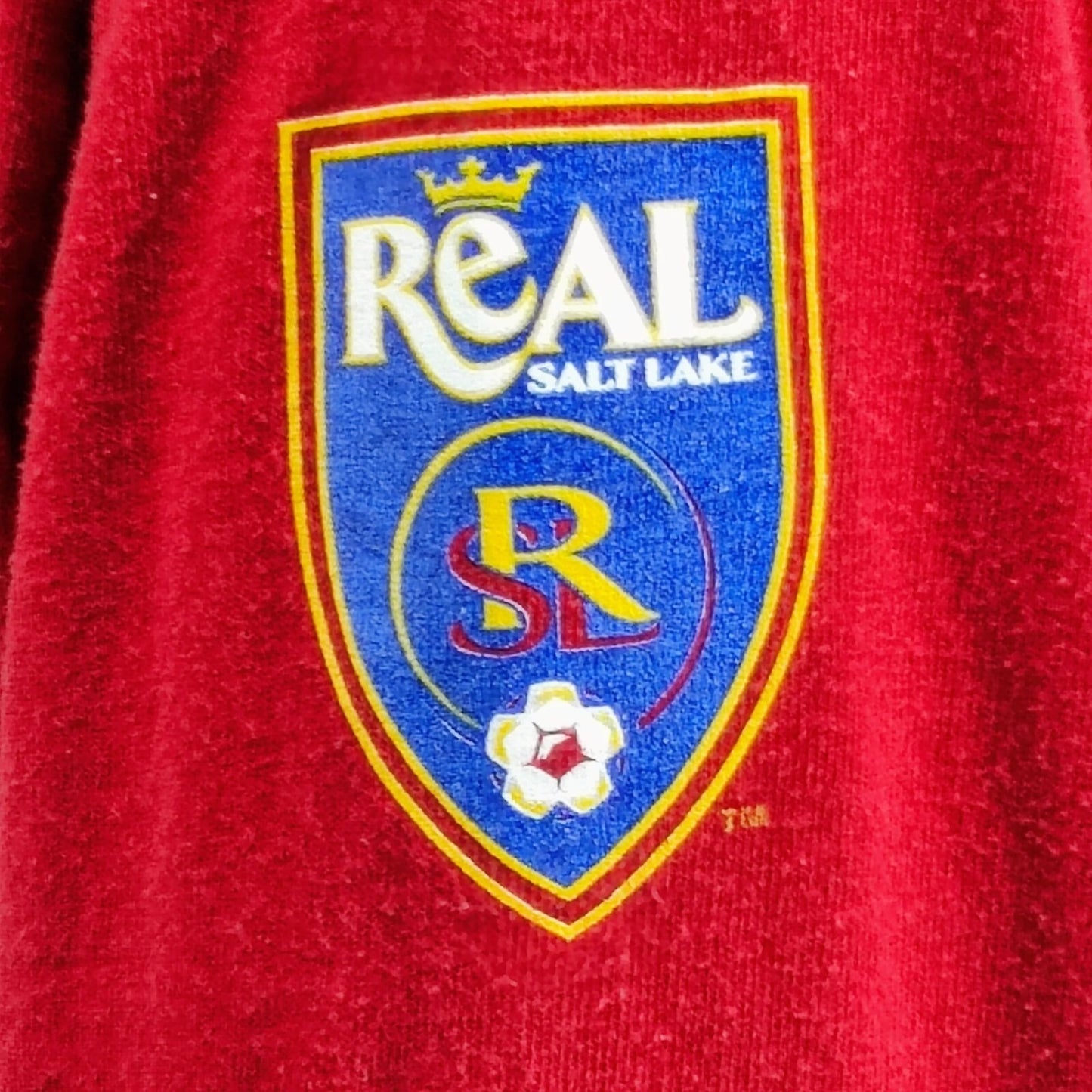 Adidas Real Salt Lake Logo Major League Soccer Red Long Sleeve Graphic Shirt (M)